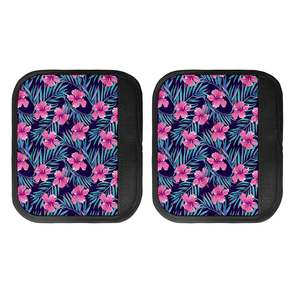 Teal Tropical Hibiscus Pattern Print Handle Covers