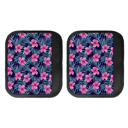Teal Tropical Hibiscus Pattern Print Handle Covers