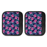 Teal Tropical Hibiscus Pattern Print Handle Covers