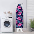 Teal Tropical Hibiscus Pattern Print Ironing Board Cover
