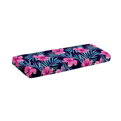 Teal Tropical Hibiscus Pattern Print Piano Keyboard Cover