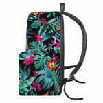 Teal Tropical Leaf Hawaii Pattern Print Backpack
