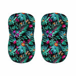 Teal Tropical Leaf Hawaii Pattern Print Bar Stool Covers