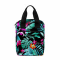 Teal Tropical Leaf Hawaii Pattern Print Bible Tote Bag