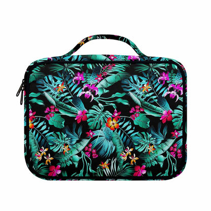 Teal Tropical Leaf Hawaii Pattern Print Briefcase Bible Bag