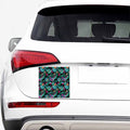 Teal Tropical Leaf Hawaii Pattern Print Car Sticker