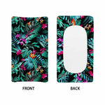 Teal Tropical Leaf Hawaii Pattern Print Changing Pad Cover