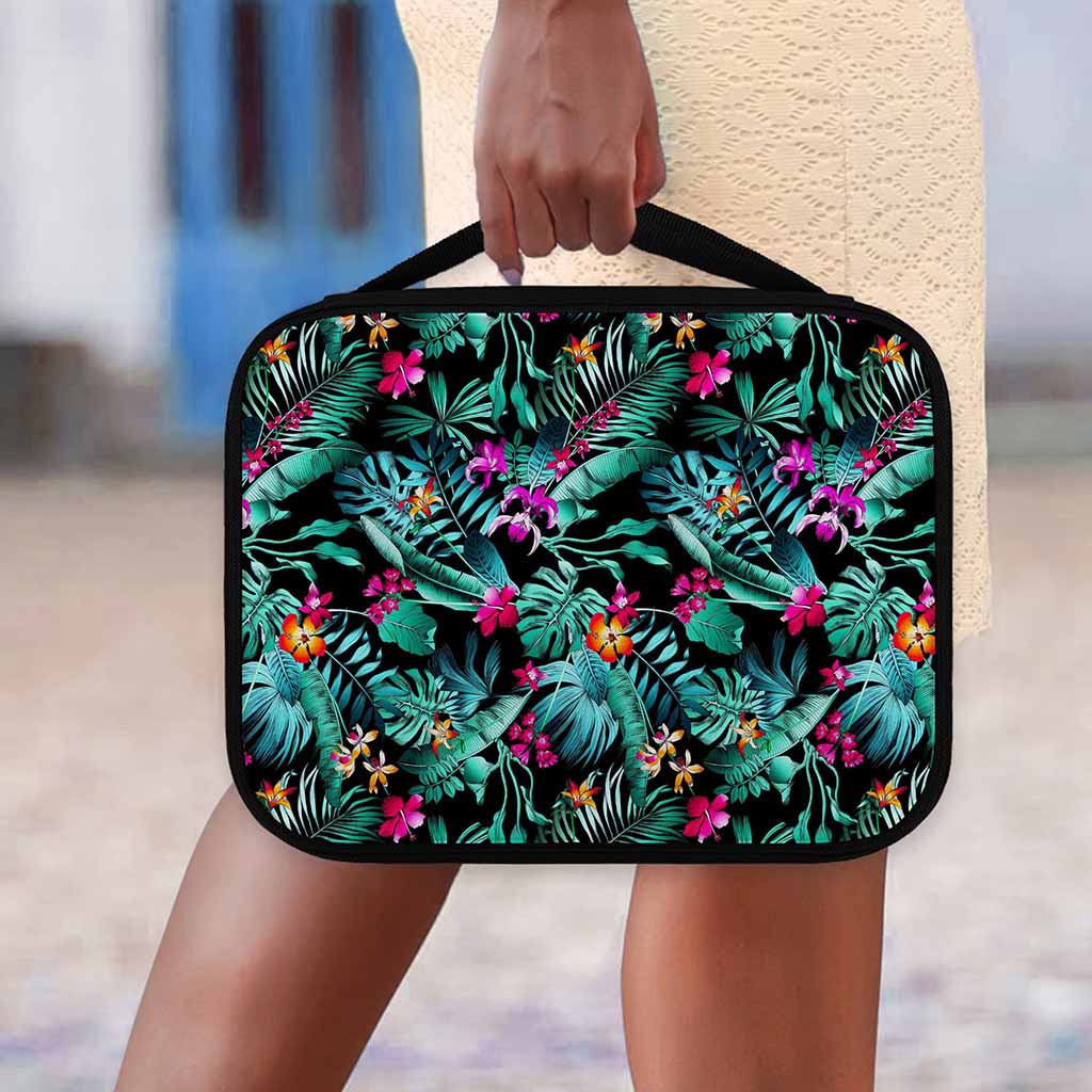 Teal Tropical Leaf Hawaii Pattern Print Classic Bible Case