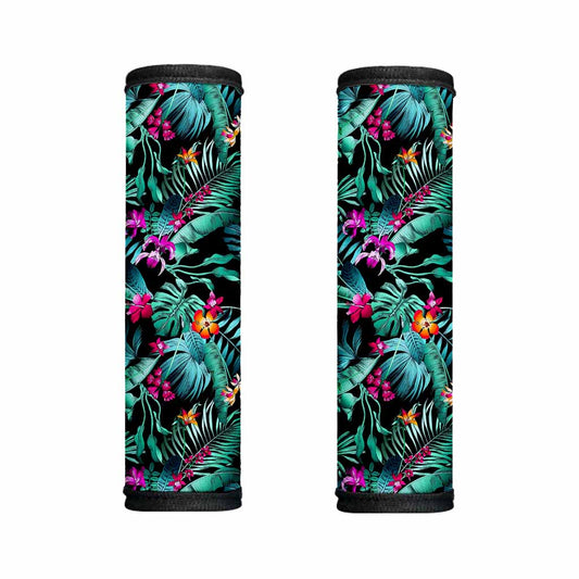 Teal Tropical Leaf Hawaii Pattern Print Handle Covers