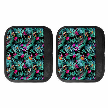 Teal Tropical Leaf Hawaii Pattern Print Handle Covers