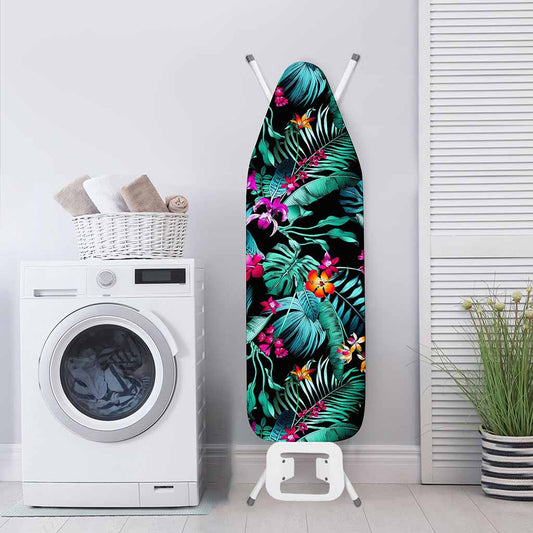 Teal Tropical Leaf Hawaii Pattern Print Ironing Board Cover