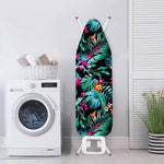 Teal Tropical Leaf Hawaii Pattern Print Ironing Board Cover