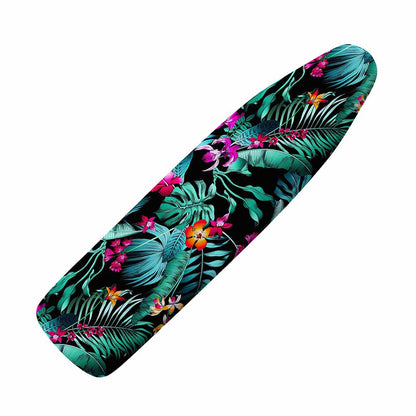 Teal Tropical Leaf Hawaii Pattern Print Ironing Board Cover