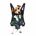 Teal Tropical Leaf Hawaii Pattern Print Pet Carrier Backpack