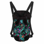 Teal Tropical Leaf Hawaii Pattern Print Pet Carrier Backpack