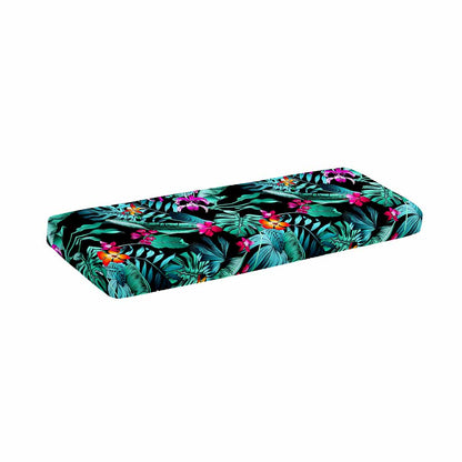 Teal Tropical Leaf Hawaii Pattern Print Piano Keyboard Cover