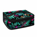 Teal Tropical Leaf Hawaii Pattern Print Small Lunch Bag
