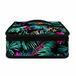 Teal Tropical Leaf Hawaii Pattern Print Small Lunch Bag
