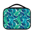 Teal Tropical Leaf Pattern Print Classic Bible Case