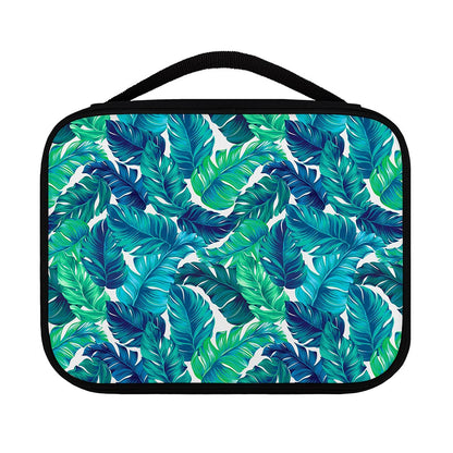 Teal Tropical Leaf Pattern Print Classic Bible Case