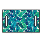 Teal Tropical Leaf Pattern Print Golf Cart Seat Cover
