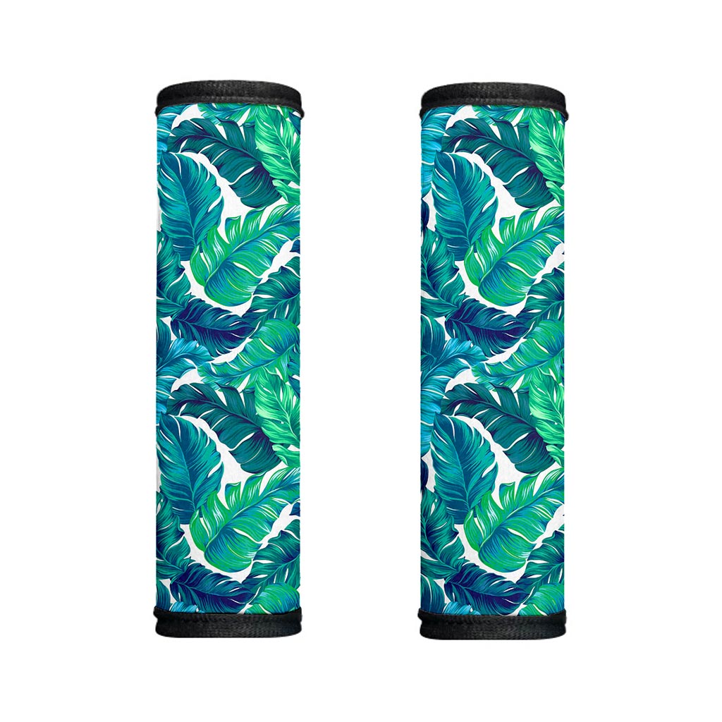Teal Tropical Leaf Pattern Print Handle Covers