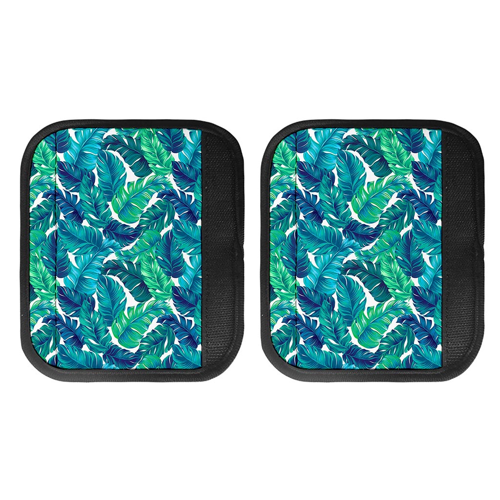 Teal Tropical Leaf Pattern Print Handle Covers