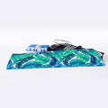 Teal Tropical Leaf Pattern Print Sports Towel