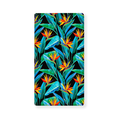 Teal Tropical Pattern Print Baby Crib Sheet