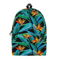 Teal Tropical Pattern Print School Backpack