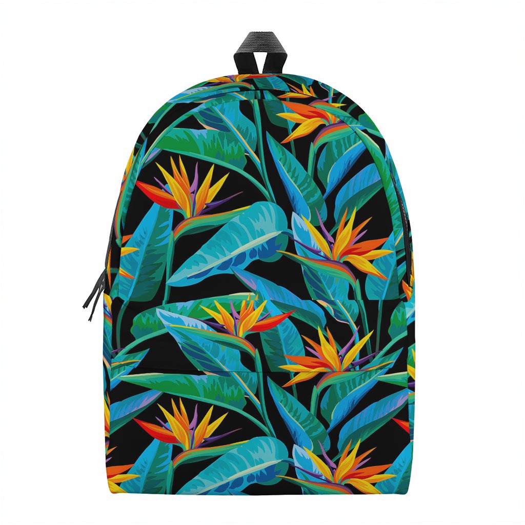 Teal Tropical Pattern Print Backpack