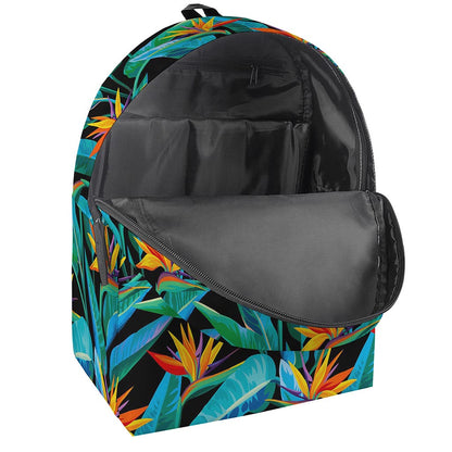 Teal Tropical Pattern Print Backpack