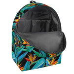 Teal Tropical Pattern Print Backpack