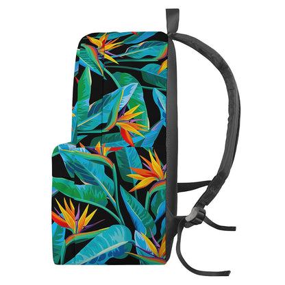 Teal Tropical Pattern Print Backpack