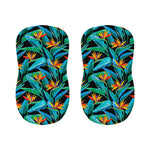 Teal Tropical Pattern Print Bar Stool Covers