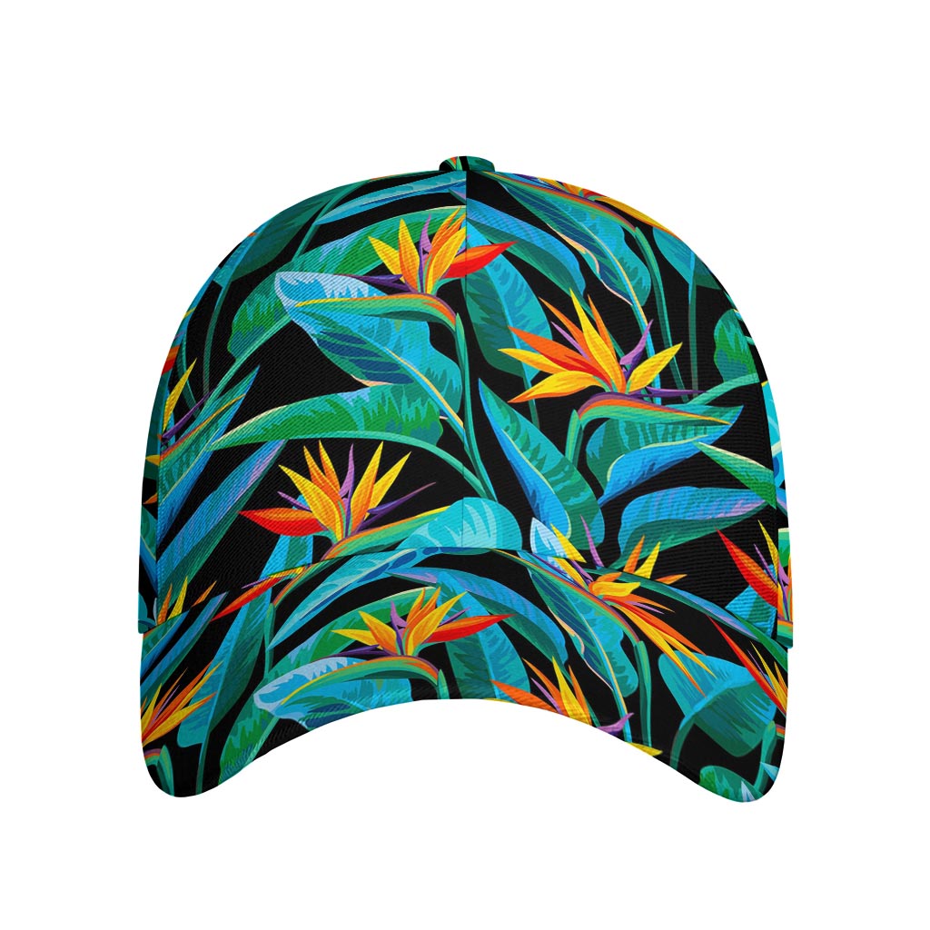 Teal Tropical Pattern Print Baseball Cap