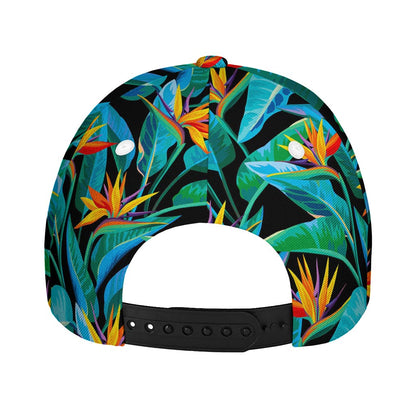 Teal Tropical Pattern Print Baseball Cap