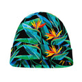 Teal Tropical Pattern Print Beanie