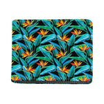 Teal Tropical Pattern Print Bifold Wallet