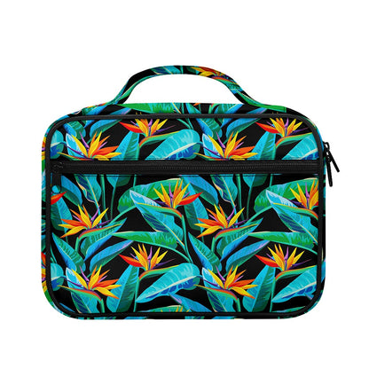 Teal Tropical Pattern Print Briefcase Bible Bag