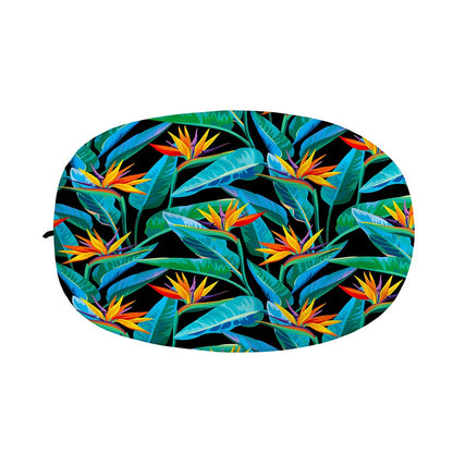 Teal Tropical Pattern Print Car Side Mirror Covers