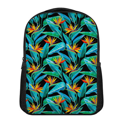 Teal Tropical Pattern Print Casual Backpack