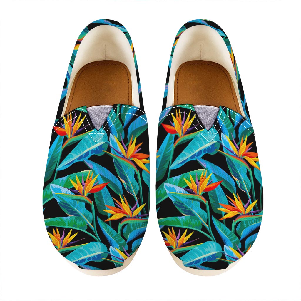 Teal Tropical Pattern Print Casual Shoes