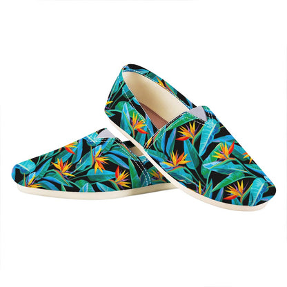 Teal Tropical Pattern Print Casual Shoes
