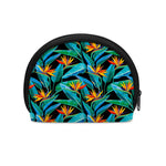 Teal Tropical Pattern Print Coin Purse