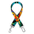 Teal Tropical Pattern Print Dog Seat Belt