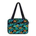 Teal Tropical Pattern Print Double Strap Bible Bag