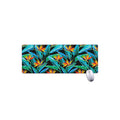 Teal Tropical Pattern Print Extended Mouse Pad