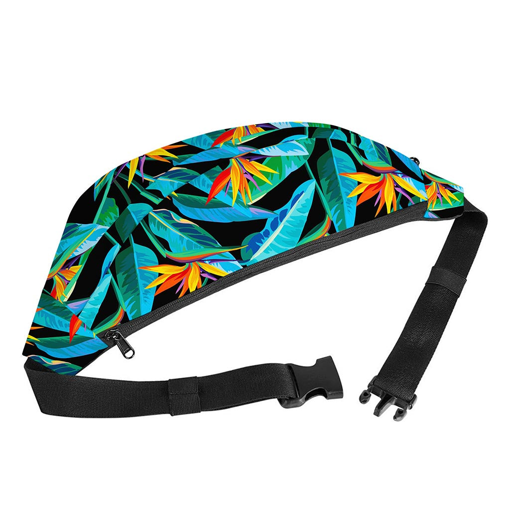 Teal Tropical Pattern Print Fanny Pack