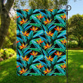Teal Tropical Pattern Print Garden Flag